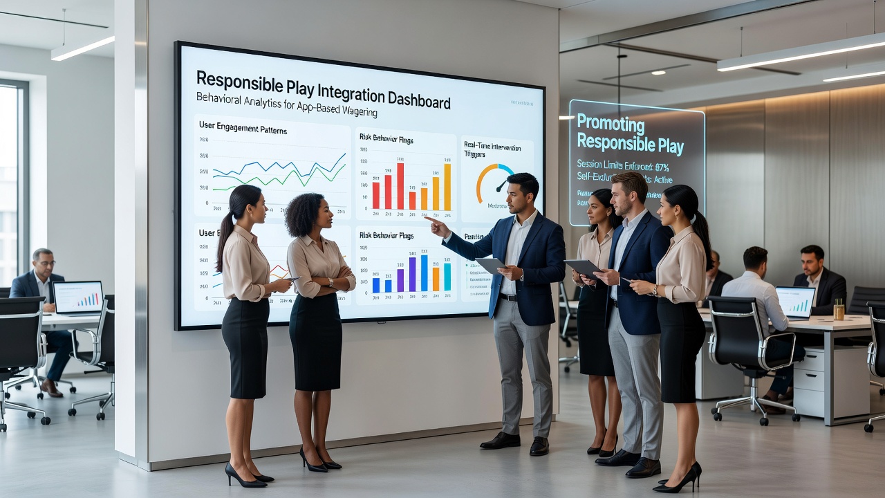 Mobile screen displaying responsible play notification generated by behavioral analytics